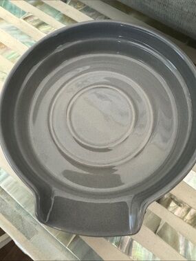 Martha Stewart collection Glazed Ceramic Round Spoon Rest